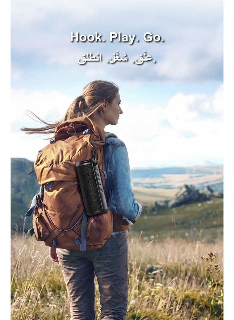 مكبر صوت بلوتوث محمول M17 مقاوم للماء IPX6 بصوت جهير قوي وإضاءة RGB مثالي للخارج والرحلات - Image 4
