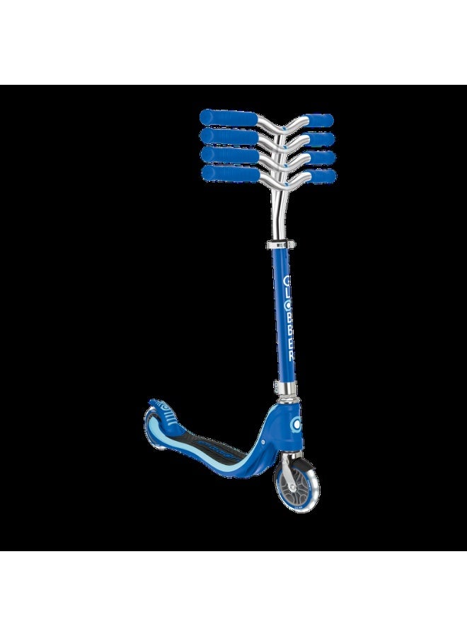 GLOBBER Flow 125 Lights Kick Scooter – Adjustable LED Wheel Scooter for Kids & Teens – Navy Blue - Image 2