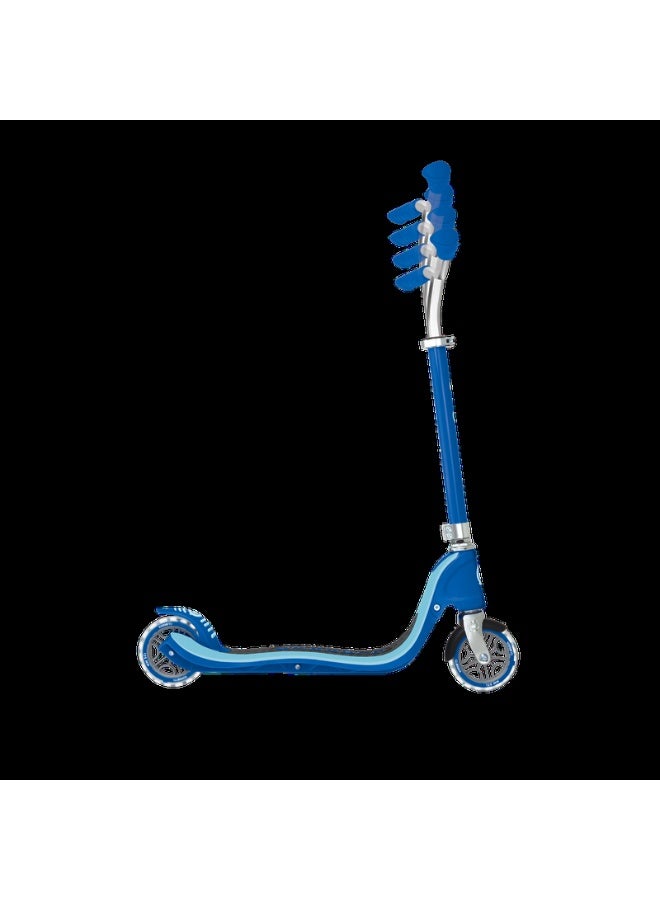 GLOBBER Flow 125 Lights Kick Scooter – Adjustable LED Wheel Scooter for Kids & Teens – Navy Blue - Image 3