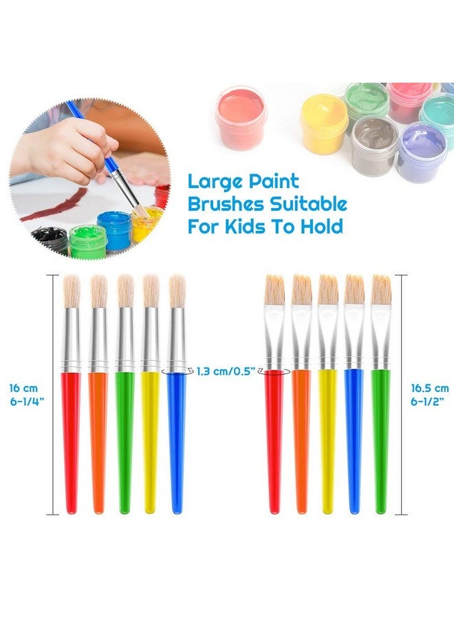 anezus Paint Brushes Anezus 30 Kids Paint Brushes Bulk Children Paint Brushes Set With Jumbo Round Watercolor Paint Brush And Large Flat Craft Paint Brushes - Image 4