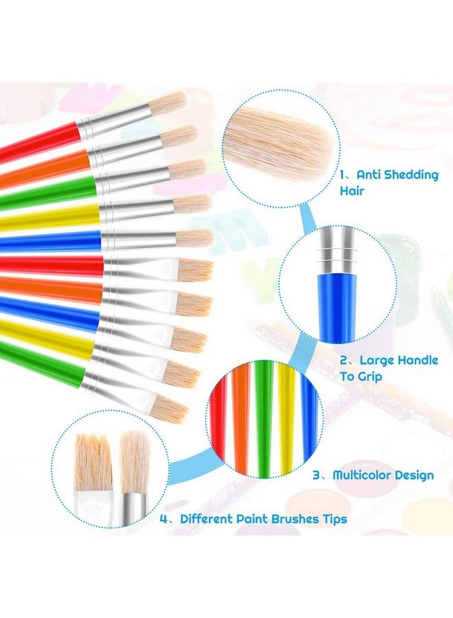 anezus Paint Brushes Anezus 30 Kids Paint Brushes Bulk Children Paint Brushes Set With Jumbo Round Watercolor Paint Brush And Large Flat Craft Paint Brushes - Image 5