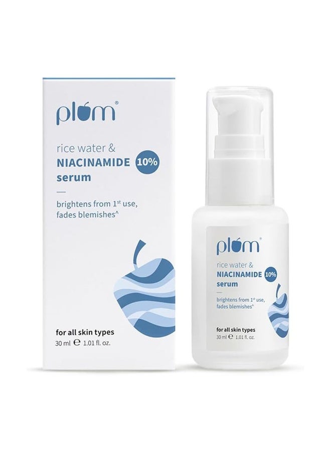 Plum Rice Water & Niacinamide 10% Face Serum 30ML 3072 - Image 1