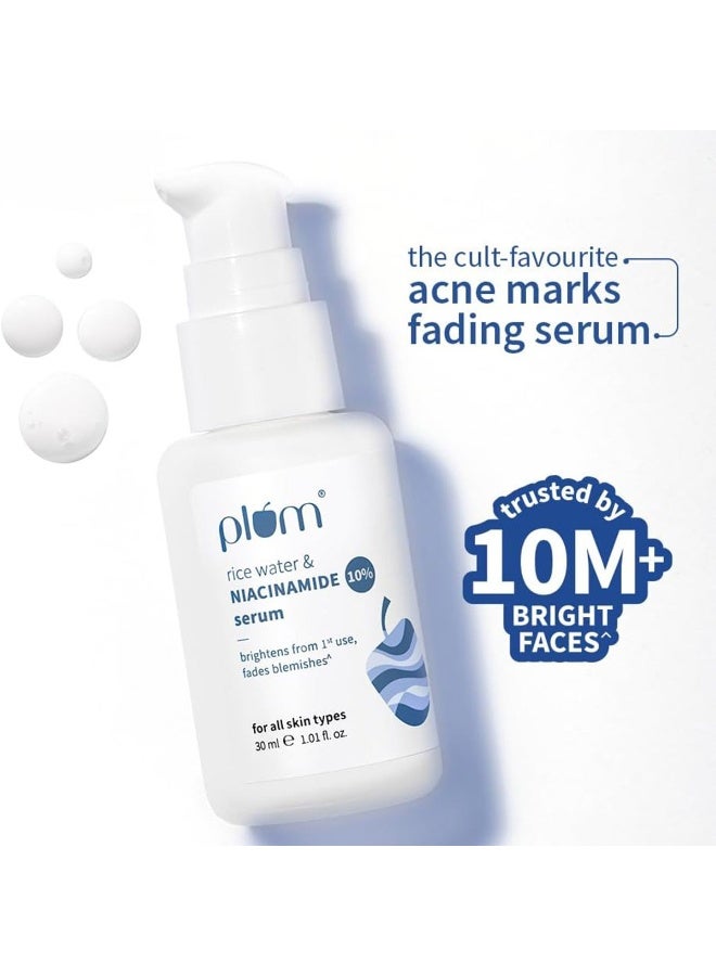 Plum Rice Water & Niacinamide 10% Face Serum 30ML 3072 - Image 3