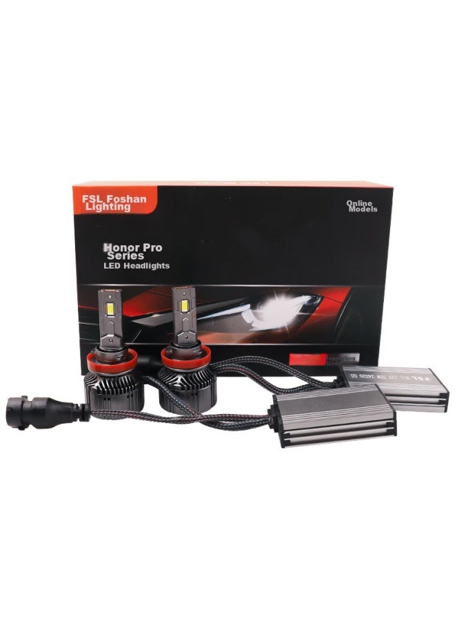 Fsl Rongya Pro Led Car Headlights, Ultra-bright H11 Headlights, Low Beam, High Beam, Compact, High Brightness, Focused, Super Strong, 55w - Image 1
