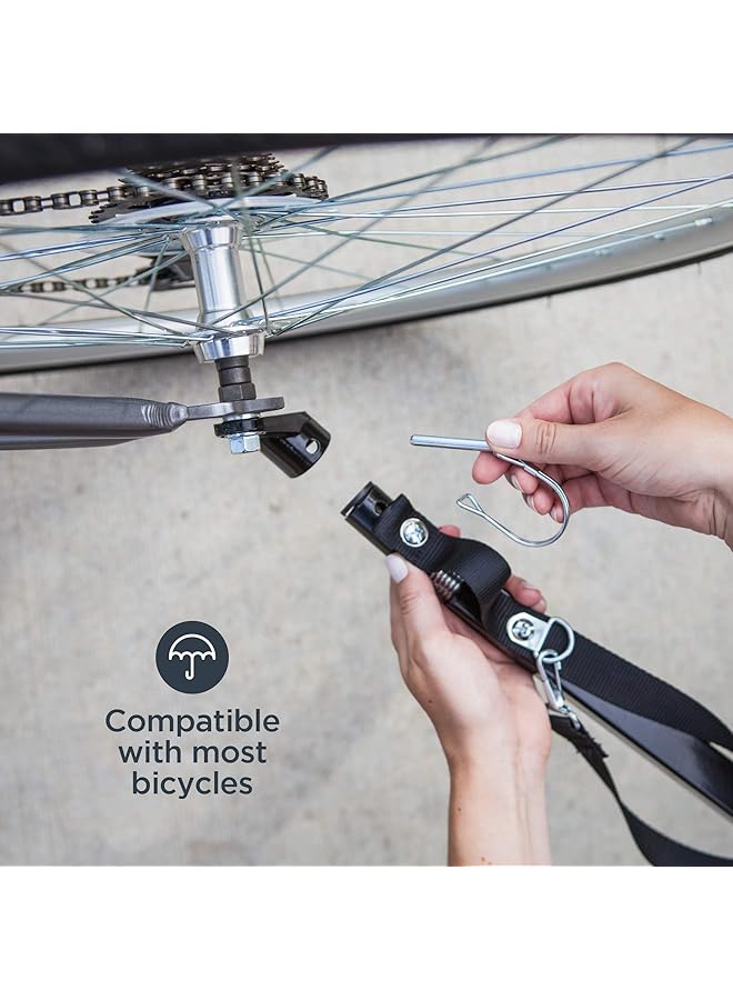 شوين وصلة وصلة توصيل متوافقة مع كل من مشط القدم ومقطورة الدراجة وصلات مسطحة ومائلة لمجموعة واسعة من حاملات الدراجات أحجام المقطورات والنماذج والأنماط تركيب خالٍ من المتاعب - Image 3