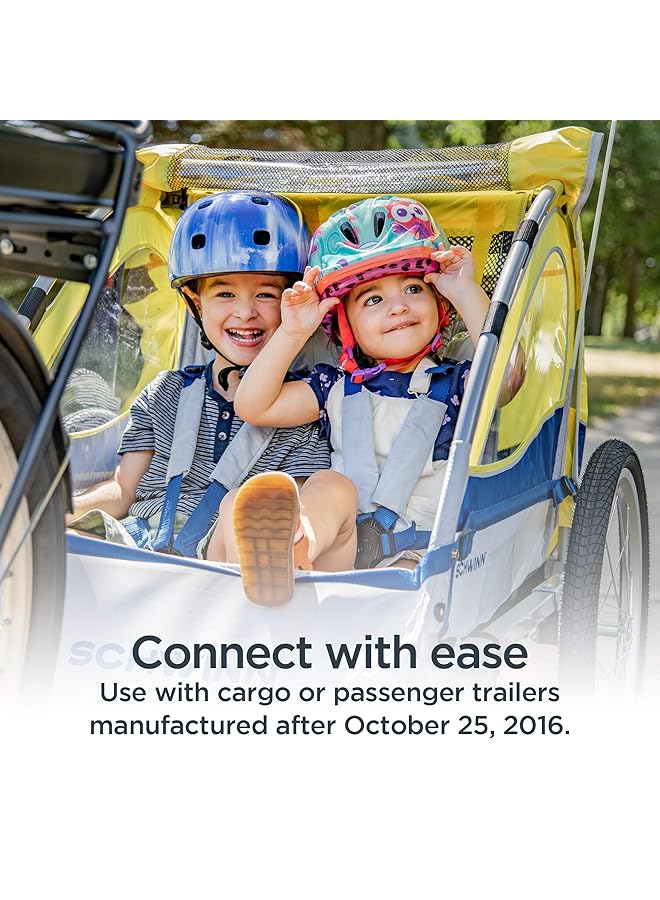 شوين وصلة وصلة توصيل متوافقة مع كل من مشط القدم ومقطورة الدراجة وصلات مسطحة ومائلة لمجموعة واسعة من حاملات الدراجات أحجام المقطورات والنماذج والأنماط تركيب خالٍ من المتاعب - Image 5