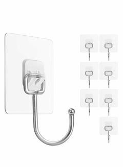 KASTWAVE 8 Pcs Waterproof And Rustproof Wall Hooks For Hanging Heavy Duty For Kitchen Bathroom Home And Office  - Image 1
