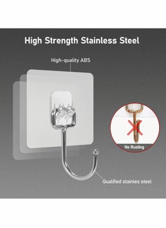 KASTWAVE 8 Pcs Waterproof And Rustproof Wall Hooks For Hanging Heavy Duty For Kitchen Bathroom Home And Office  - Image 2