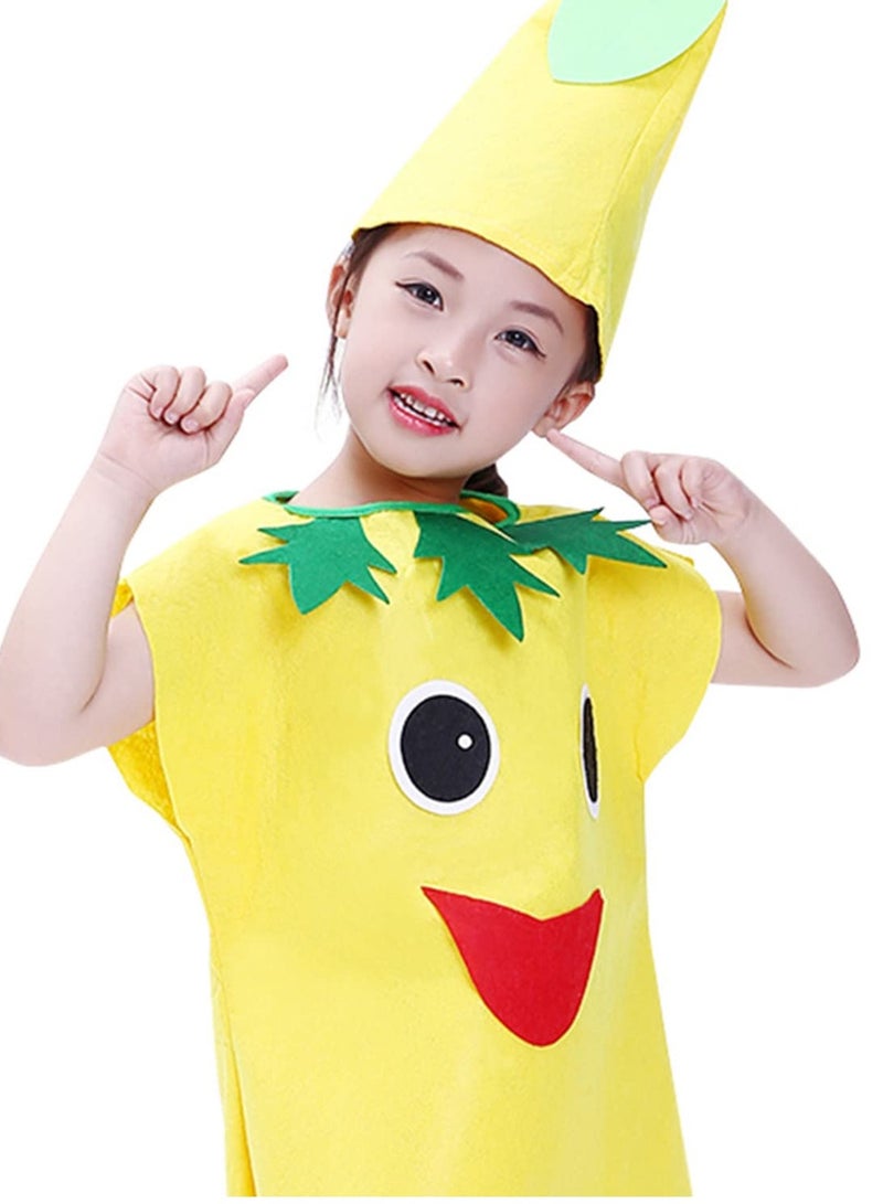 كابتن تيك Kids Fruits Vegetables and Nature costumes Suits outfits Fancy Dress Party Boys and Girls Costume Suit with Hat (Gourd) - Image 1