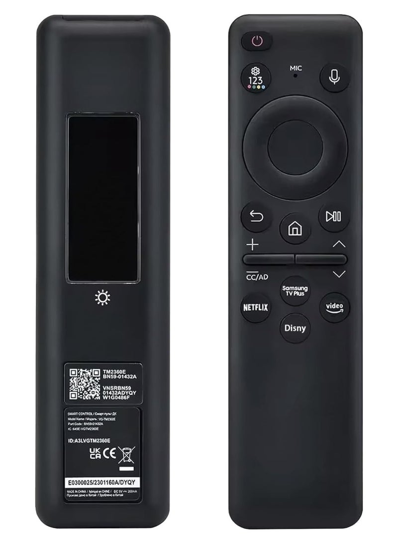 2023 New Remotes Original for Samsung BN59-01432A with Voice - Compatible with Neo QLED 8K HDR Smart TVs Solar Charging Remote for 2023 Models.