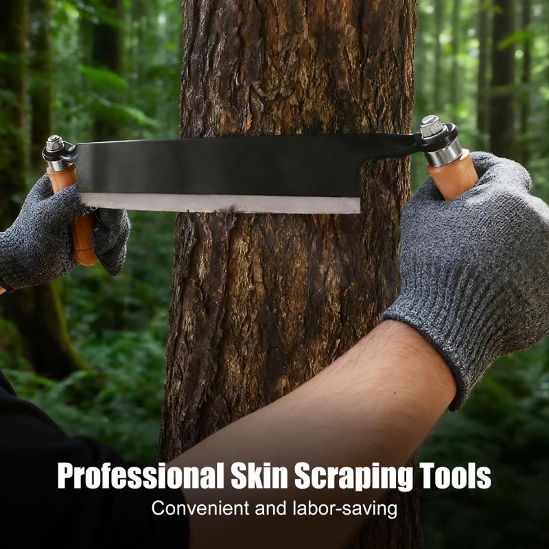 Beendou 10'' Draw Knife,Draw knife debarking tool,Curved Draw Knife,Draw Shave Tool Debarking Hand Tool,ergonomic handle,simple and effortless to use,bark stripper tool - Image 3