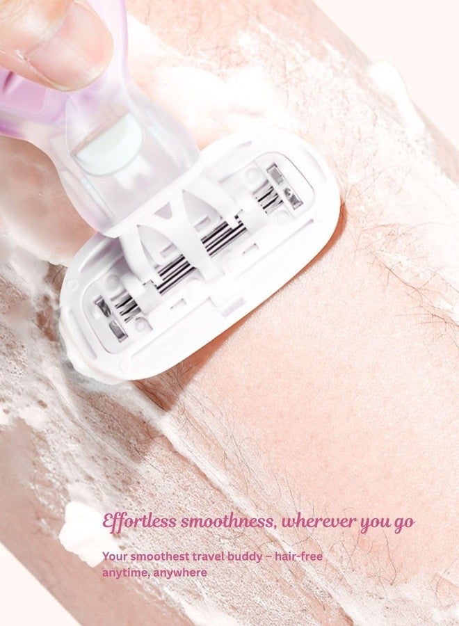 Caredone Body Razor for Women's Hair Removal |1 Pc | With Travel Case | 3-Blade Precision | Smooth & Hassle-Free Shaving on the Go (ComBo - 2 Razor) - Image 3