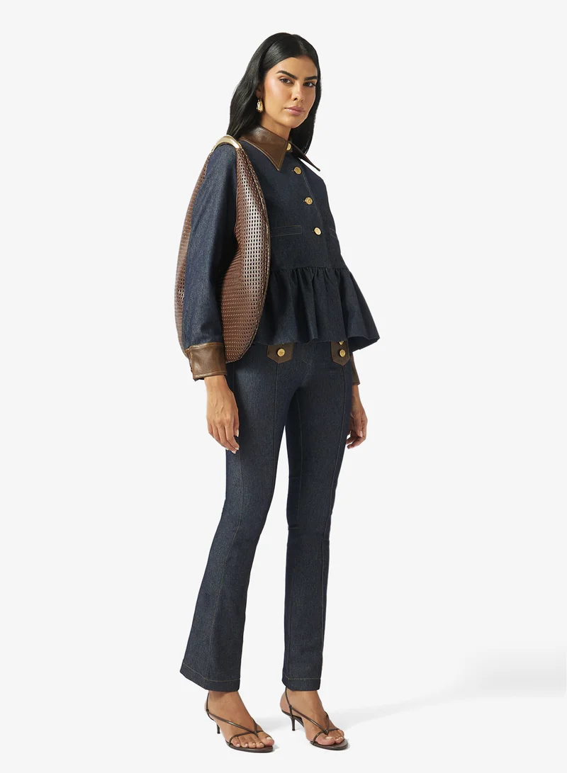 Fyor High-Waist Straight Leg Denim Pants