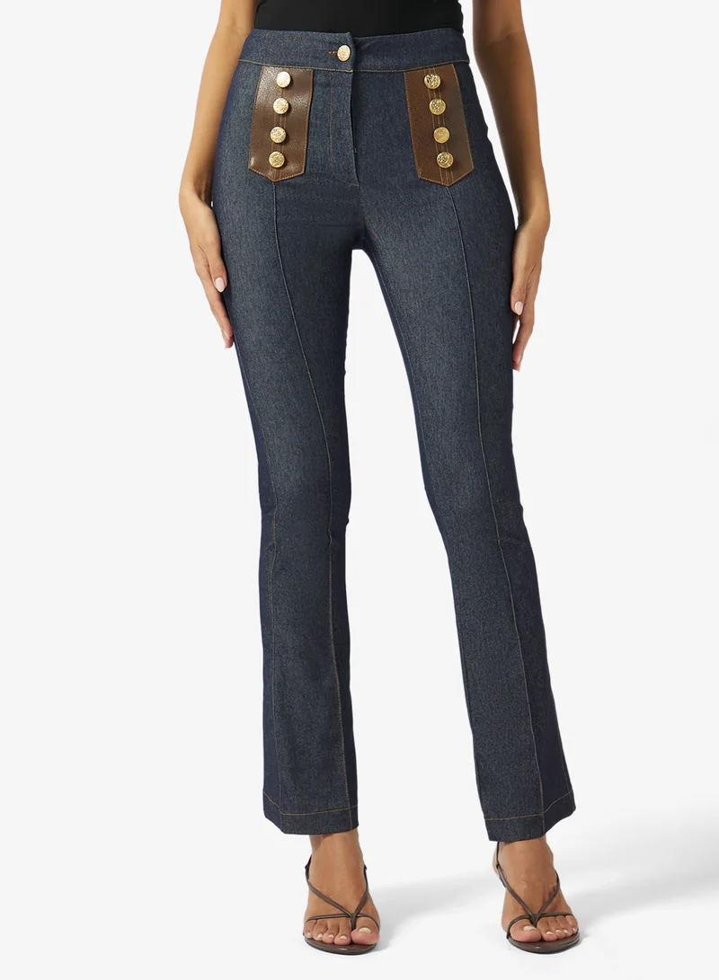 Fyor High-Waist Straight Leg Denim Pants