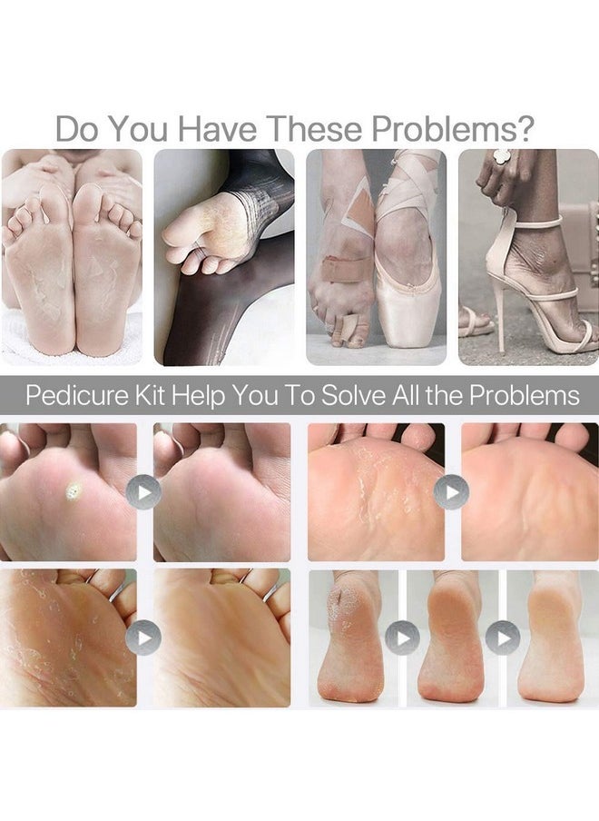VITALOGY - Pedicure Tools For Feet - 8 In 1 Pedicure Kit | Foot Scrubber For Dead Skin, Callus Remover, Foot Scraper, Foot File, Pitchfork, Filer For Nail Repair - 1 Set  - Image 5
