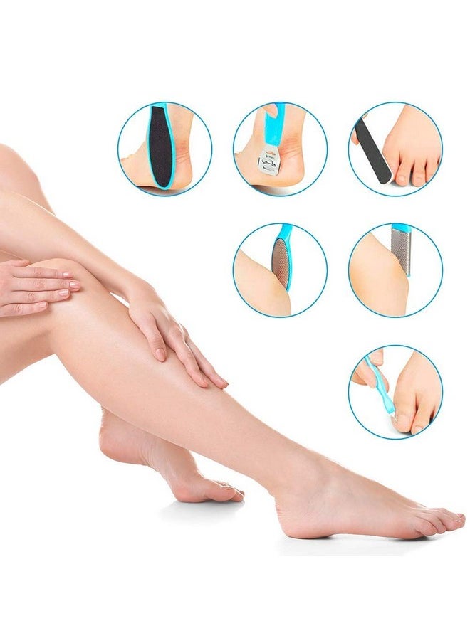 VITALOGY - Pedicure Tools For Feet - 8 In 1 Pedicure Kit | Foot Scrubber For Dead Skin, Callus Remover, Foot Scraper, Foot File, Pitchfork, Filer For Nail Repair - 1 Set  - Image 3