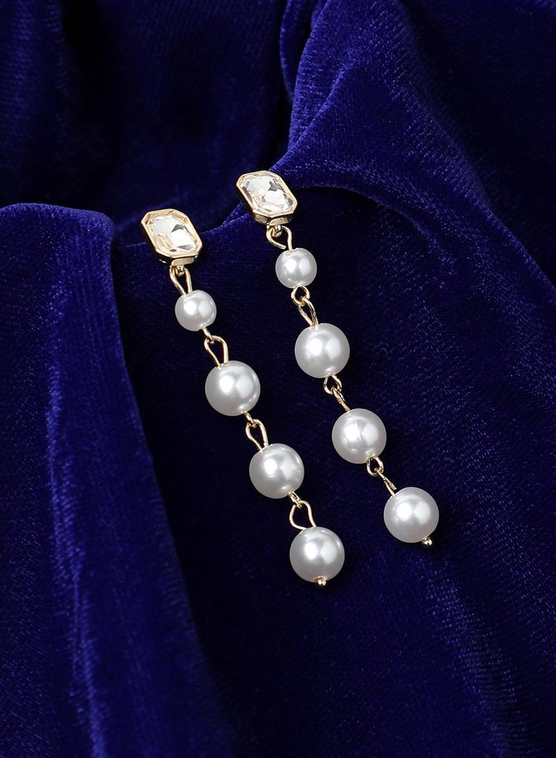 SOHI Pearl Strand Artificial Drop Earring Jewellery - Image 5