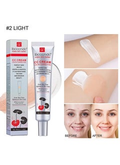 ibcccndc Color Correcting CC Cream, Hydrating CC Cream Foundation With Centella Asiatica, Multi Purpose Skin Tone Adjusting CC Cream Concealer, Pre-makeup Primer Brightening For Mature Skin, (Light)  - Image 2