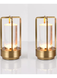 HOCC 2 packs of rechargeable metal table lamps  - Image 1