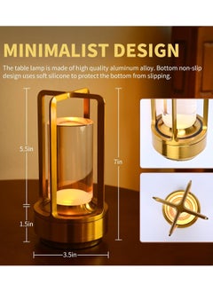 HOCC 2 packs of rechargeable metal table lamps  - Image 4