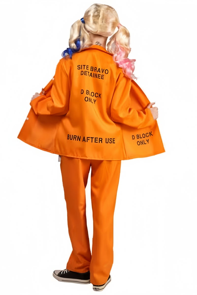 GGEROU Prisoner Women Jumpsuit Adult Costume Cool Prisoner Uniform Costume,Penitentiary Cosplay Costumes - Image 4