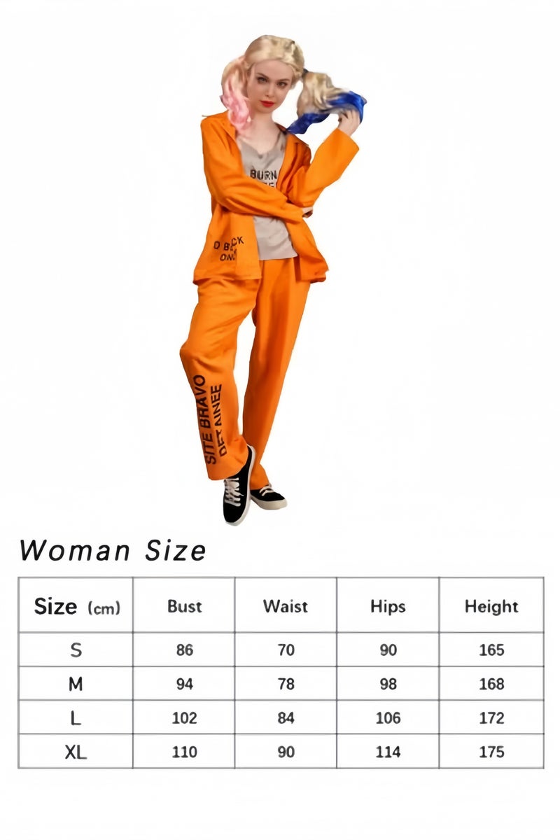 GGEROU Prisoner Women Jumpsuit Adult Costume Cool Prisoner Uniform Costume,Penitentiary Cosplay Costumes - Image 5