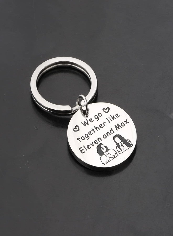 FAADBUK Eleven and Max Gift Tv Show Inspired Gift Friendship Jewelry Best Friend Keychain (Eleven & Max) - Image 4