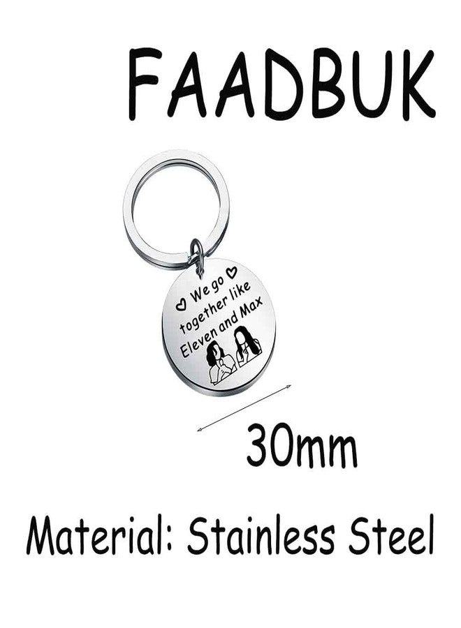 FAADBUK Eleven and Max Gift Tv Show Inspired Gift Friendship Jewelry Best Friend Keychain (Eleven & Max) - Image 2