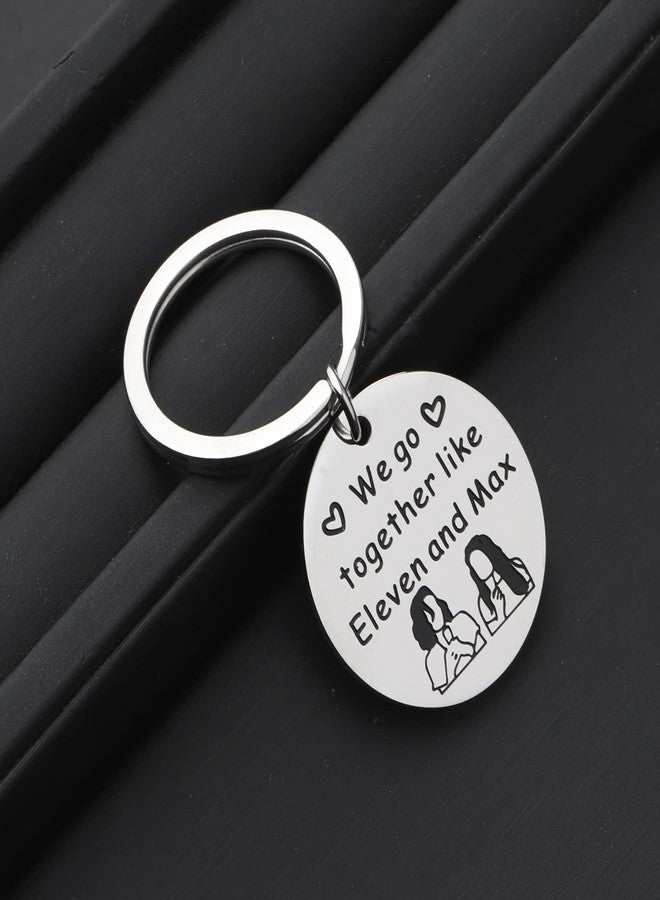 FAADBUK Eleven and Max Gift Tv Show Inspired Gift Friendship Jewelry Best Friend Keychain (Eleven & Max) - Image 3