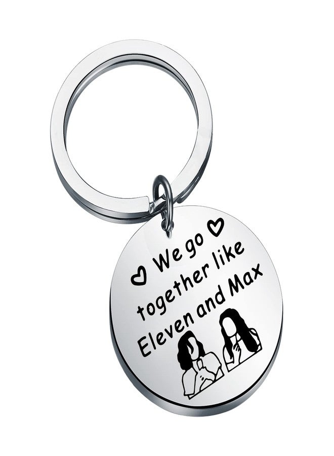 FAADBUK Eleven and Max Gift Tv Show Inspired Gift Friendship Jewelry Best Friend Keychain (Eleven & Max) - Image 1