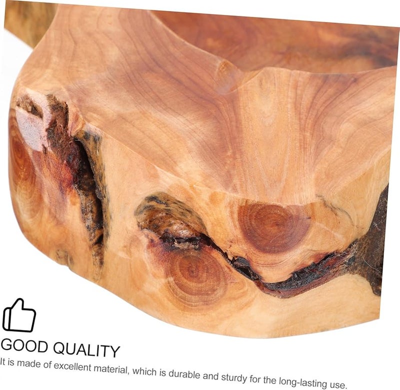 Large Wooden Ashtray Solid Ash Holder Compact Design Smooth Polished Surface for Home Office - Image 4