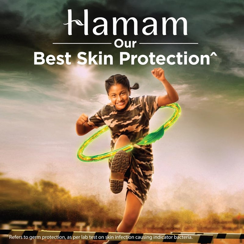 Hamam New Bathing Soap Pack of 8 with 100 Pure Neem Oil Which Helps Protects Your Skin From Pimples and Other Skin Problems - Image 3