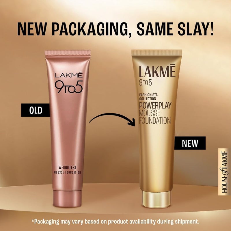 LAKME 9to5 Powerplay Mousse Foundation, Rose Ivory, 25ml - Image 2