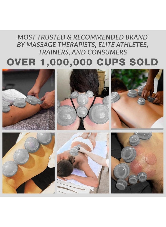 Lure Essentials Edge Silicone Cupping Set, Cupping Kit for Massage Therapy, Long Lasting Cups for Professional & Home Use, Body Sculpt Cup for Cellulite, Ultra Transparent Clear (8 Count) - Image 3