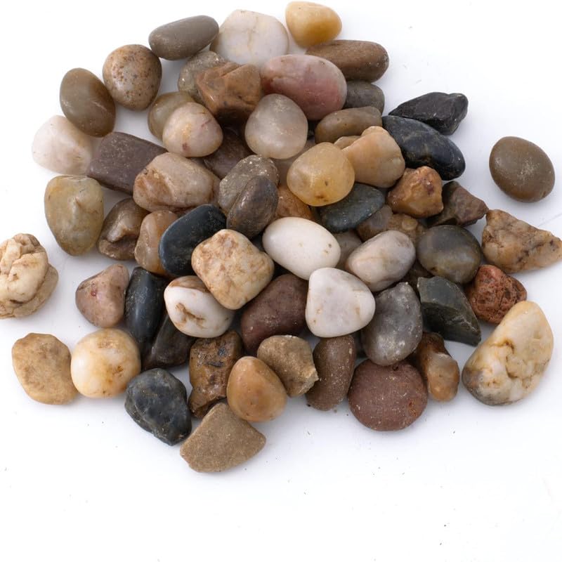 Perfy 5KG Decorative Polished Mixed PebblesRiver Rock StonesIndoorOutdoor Decorative Stones for Plants Aquariums Landscaping Vase Fillers20 to 30mm - Image 1