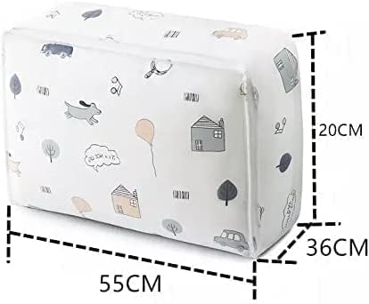 13 SOEME Blanket Storage Bag Under Clothes Storage Bag with Peva Material Washable Waterproof Foldable Transparent Printed Cover_MultiDesign Printed 2 - Image 4