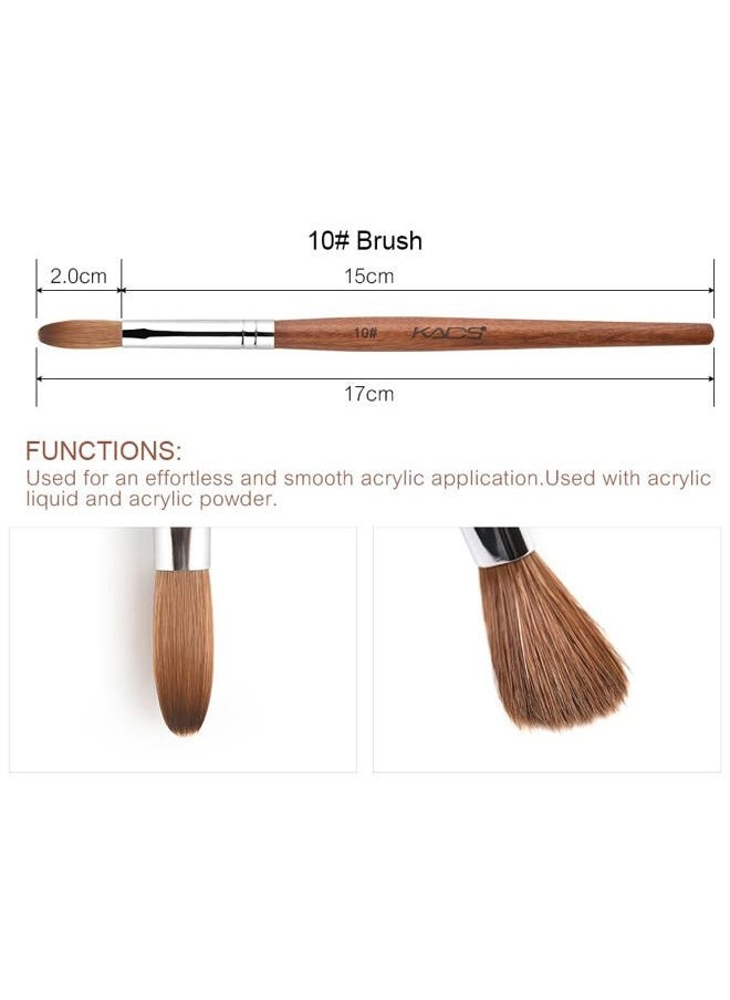 Rolabling Kolinsky Acrylic Nail Brush Red Wooden Acrylic Nail Brush Professional Salon Acrylic Brush for Nail (10#)  - Image 4
