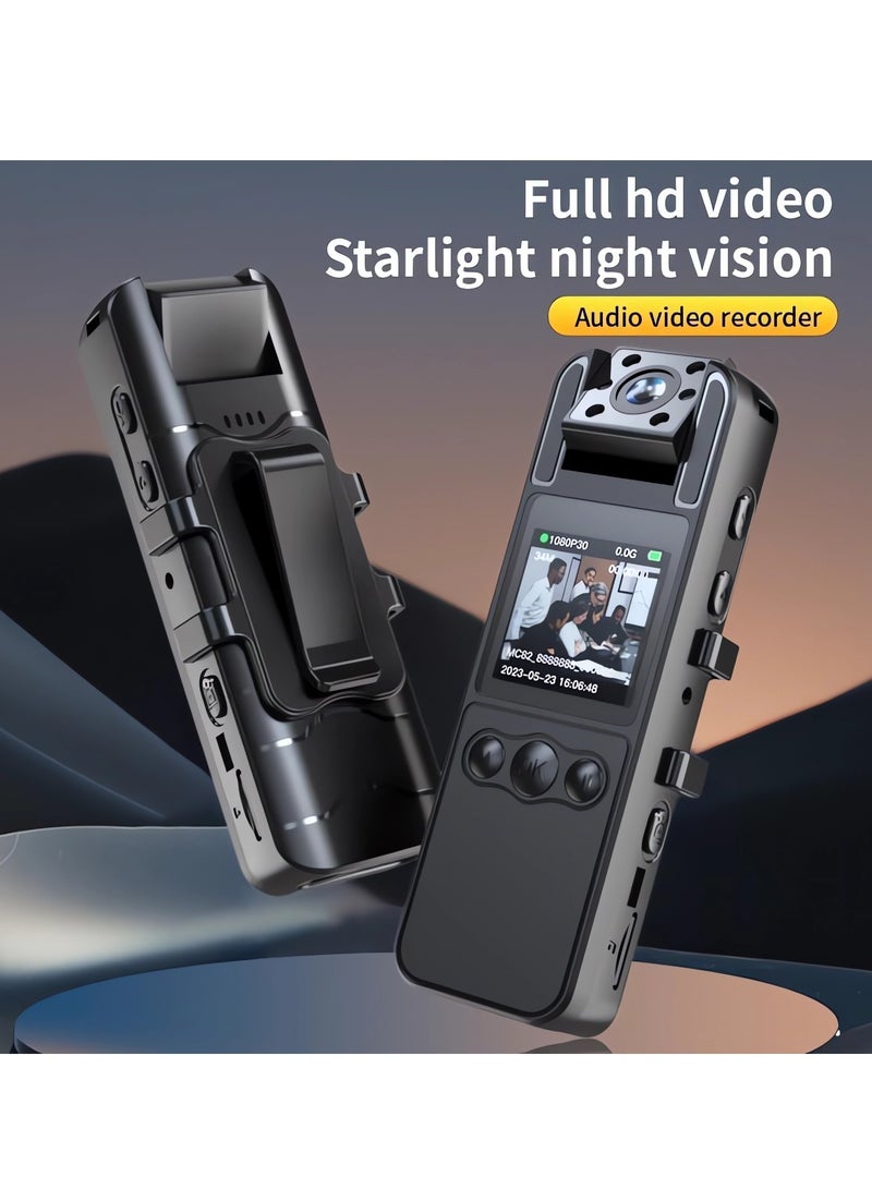 SYOSI Mini Camera with Audio Recording, Portable Wearable Small Body Worn Cam, 180°rotatable Lens True HD 1080p 1.4 in Screen to Playback Body Cam with Night Vision for Travel Record, Work Records - Image 3