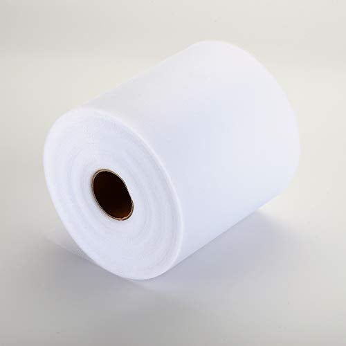 Miegecha Tulle Rolls 6” by 100 Yards (300 feet) Tulle Roll Spool Fabric for DIY Tutu Skirts Wedding Baby Shower Crafts Decorations Party Supplies (White) - Image 2