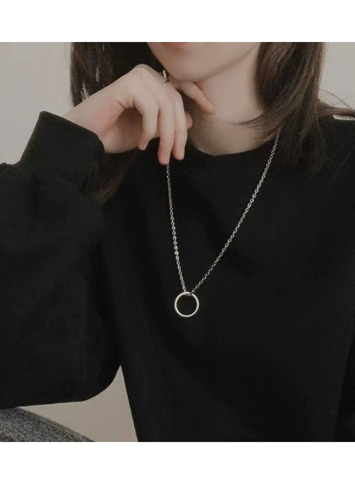 Goolsky Versatile Ring & Necklace Pendant – Minimalist Hip Hop Unisex Jewelry, Durable Non-Fade Party Chain for Couples  - Image 1