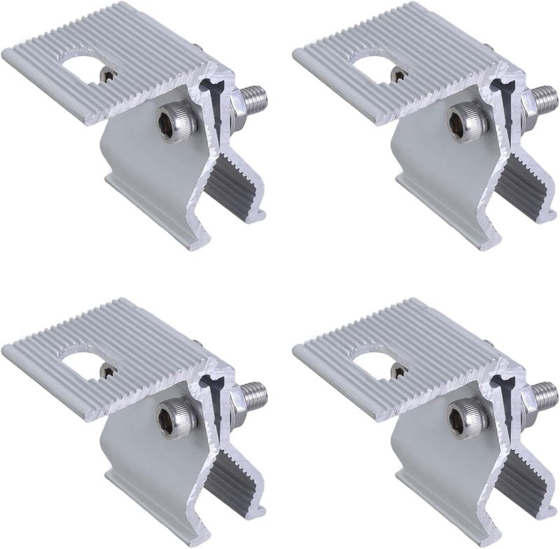 4pcs Solar Array Mounting Clamps Efficient Aluminum Designs Panel Attachment Clamps Ensures Long & Stability Fasteners - Image 3
