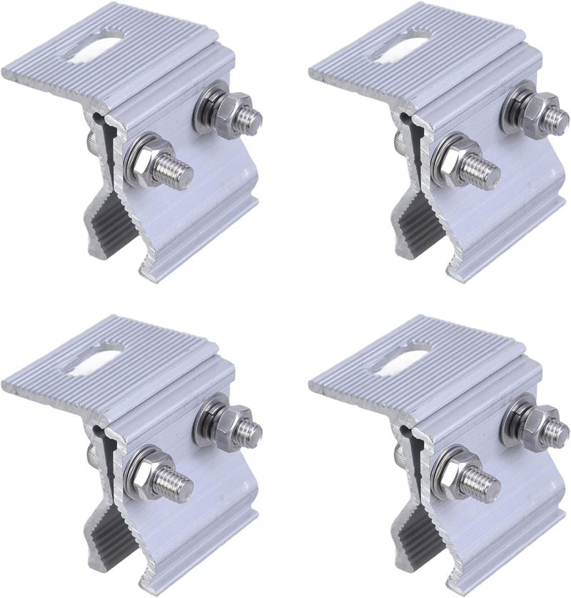 4pcs Solar Array Mounting Clamps Efficient Aluminum Designs Panel Attachment Clamps Ensures Long & Stability Fasteners - Image 5