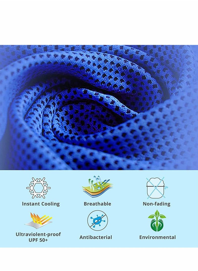 Generic Cooling Towel, 4 Pack Microfiber Towel, Mesh Soft Breathable Cooling Towel for Face and Neck, Vacation, Athletes, Yoga, Sports, Gym, Workout, Camping, Fitness, Running, Golf (40" x 11")  - Image 4