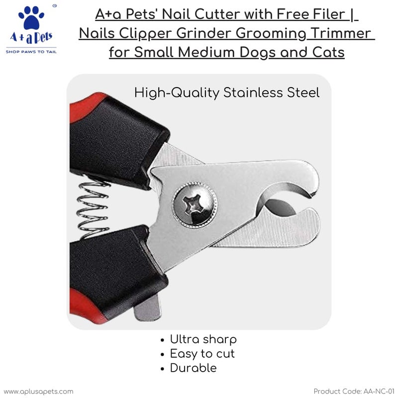 A+a Pets ' Nail Cutter with Free Filer | Nails Clipper Grinder Precision Grooming Trimmer for Big Dogs (Nailcutter) - Image 5