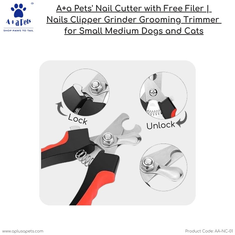 A+a Pets ' Nail Cutter with Free Filer | Nails Clipper Grinder Precision Grooming Trimmer for Big Dogs (Nailcutter) - Image 4