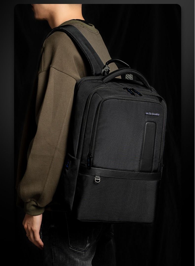 أركتيك هانتر B00490  شنطة لاب توب 15.6-انش متعددة الجيوب والطبقات بتوسعة بمخرج يو اس بى من اركتك هنتر, اسود - Image 2