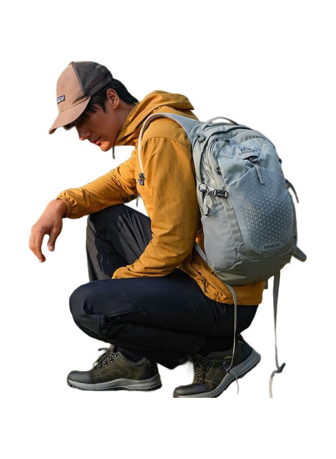 Gregory Nano Hiking Backpack Commuting Lightweight Summit Pack Double Shoulder Bag - 20L Silver Green - Image 1