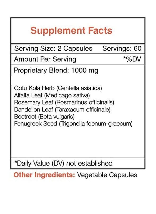 Secrets of the Tribe - Cellulite Secret 120 Capsules 1000 Mg Gotu Kola Alfalfa Rosemary Dandelion Beet Root Fenugreek Metabolism/Circulation (120 Capsules) - Image 1