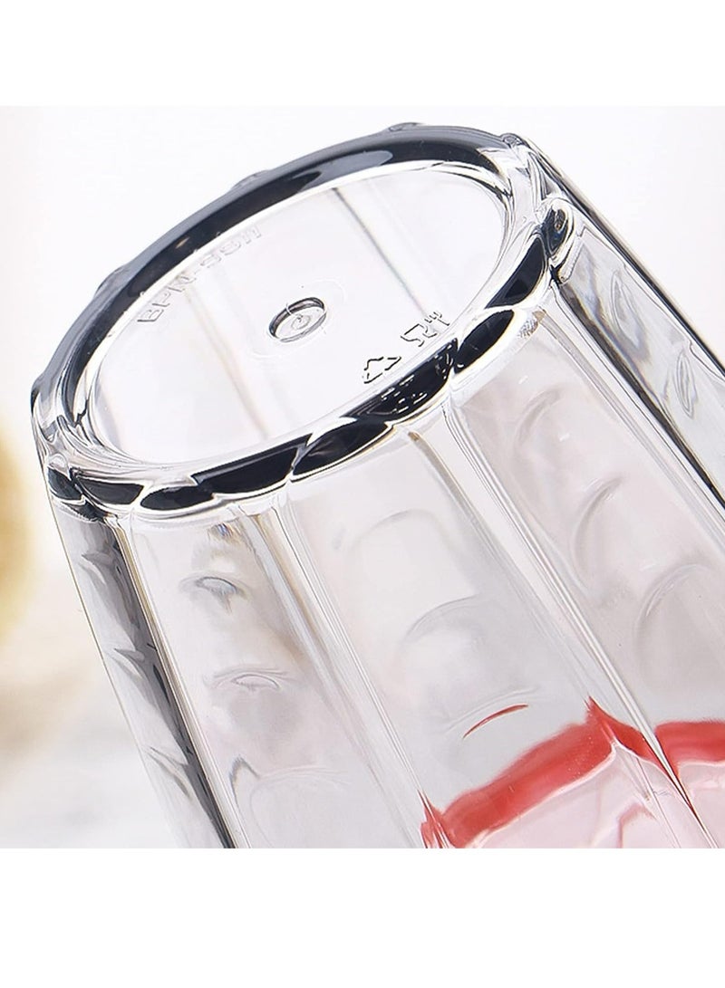إسكدنيا Set of 6 Unbreakable Acrylic Drinking Cups - 14 oz Reusable Tumblers for Water, Dishwasher Safe - Image 5