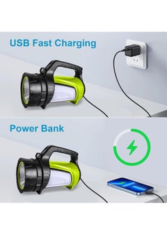 KASTWAVE Rechargeable Spotlight, LED Handheld Spotlight with 1200LM, Power Bank, IP65 Waterproof Lantern Flashlight with Straps for During Hurricane, Emergency, Storms, Outages, Hiking, Camping, 1 Pcs  - Image 3